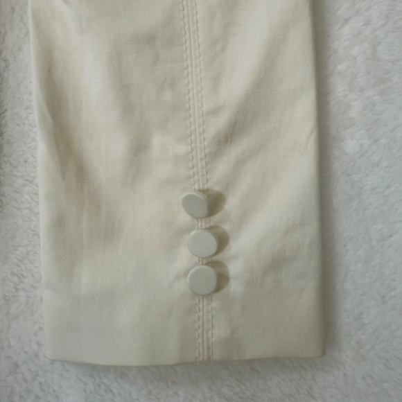 Bebe Elegant Satin Ivory Single Button Womens Blazer Size 8 - Picture 10 of 12